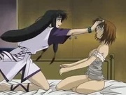 Hentai lesbians having sex on the bed