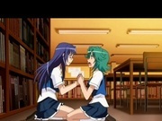 Two hentai girls in the school library