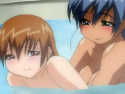 Anime lezbo fingering pussy in bath