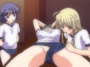 Hentai lesbians in a threesome