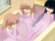 Hentai lesbians kissing in the bath