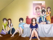 A bunch of hot hentai schoolgirls