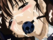 Gagged anime babe fucked and jizzed